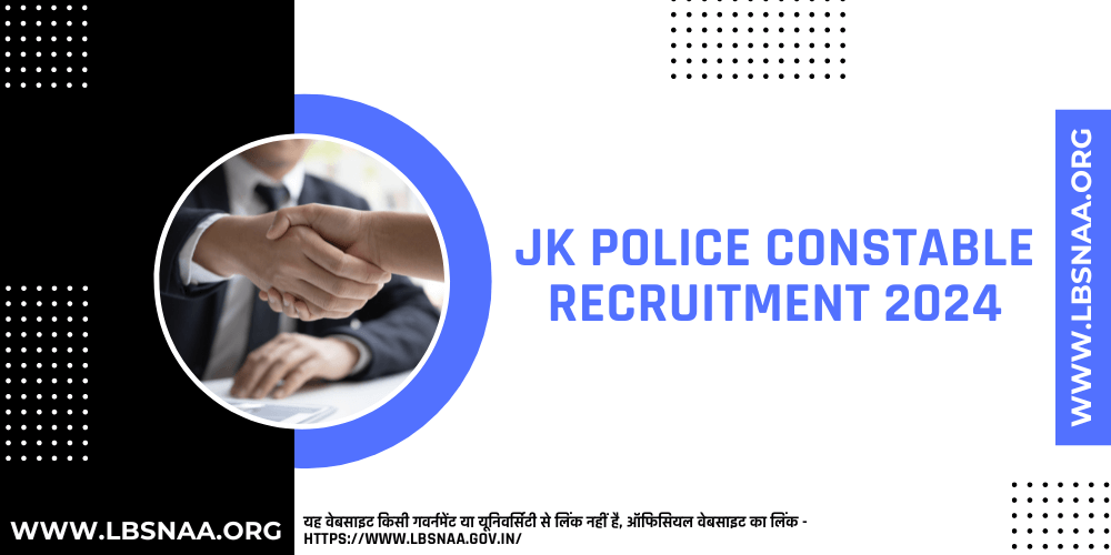 JK Police Constable Recruitment 2024