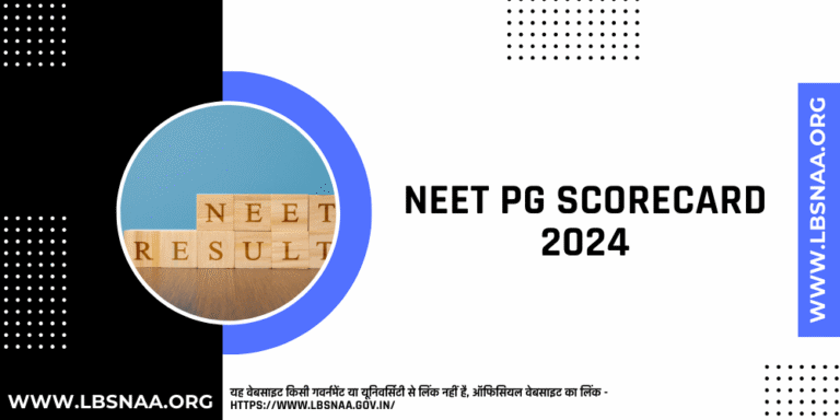 NEET PG Scorecard 2024